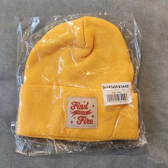 Find Your Fire Yellow Beanie Hat - Picture 2 of 2